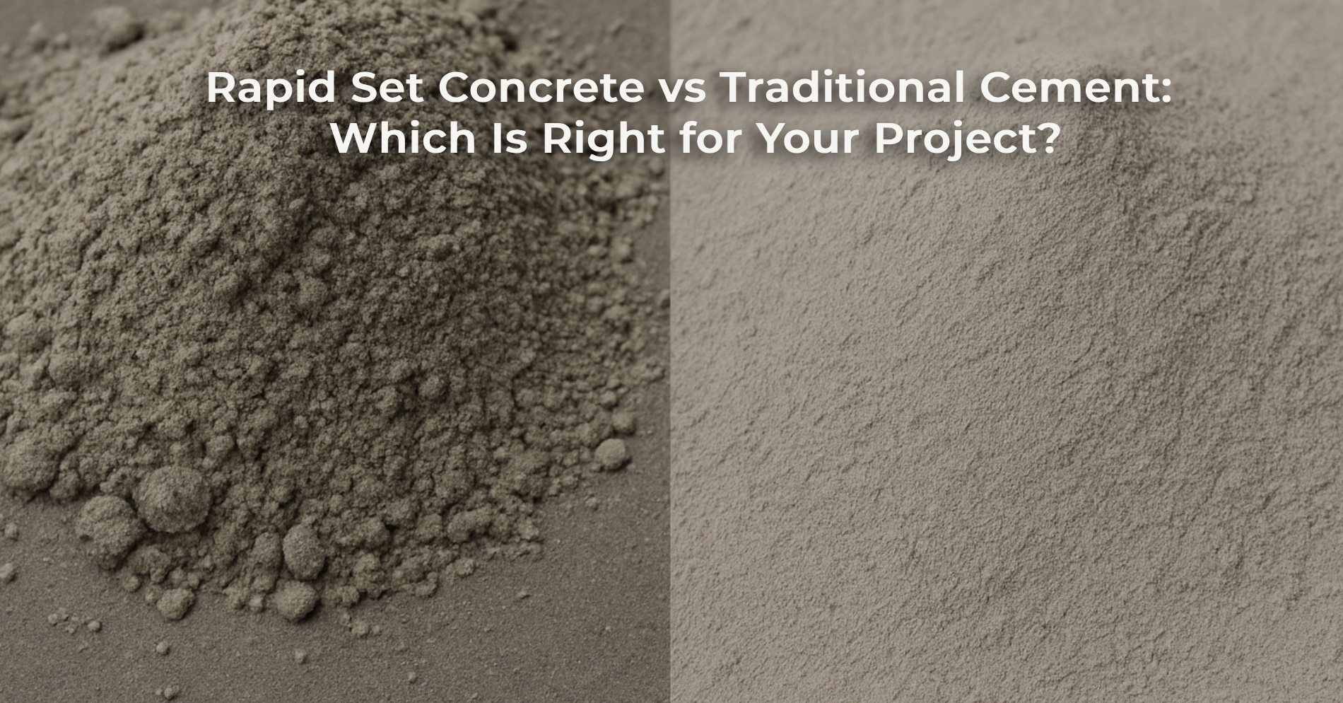 Rapid Set Concrete vs Traditional Cement: Which Is Right for Your Project?