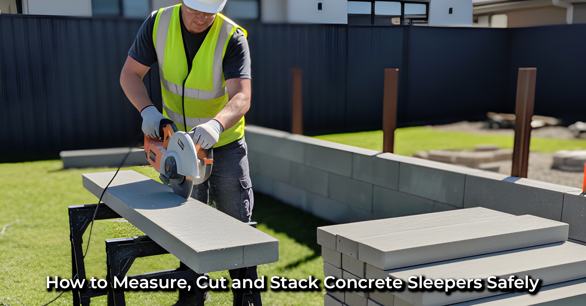 How to Measure, Cut and Stack Concrete Sleepers Safely