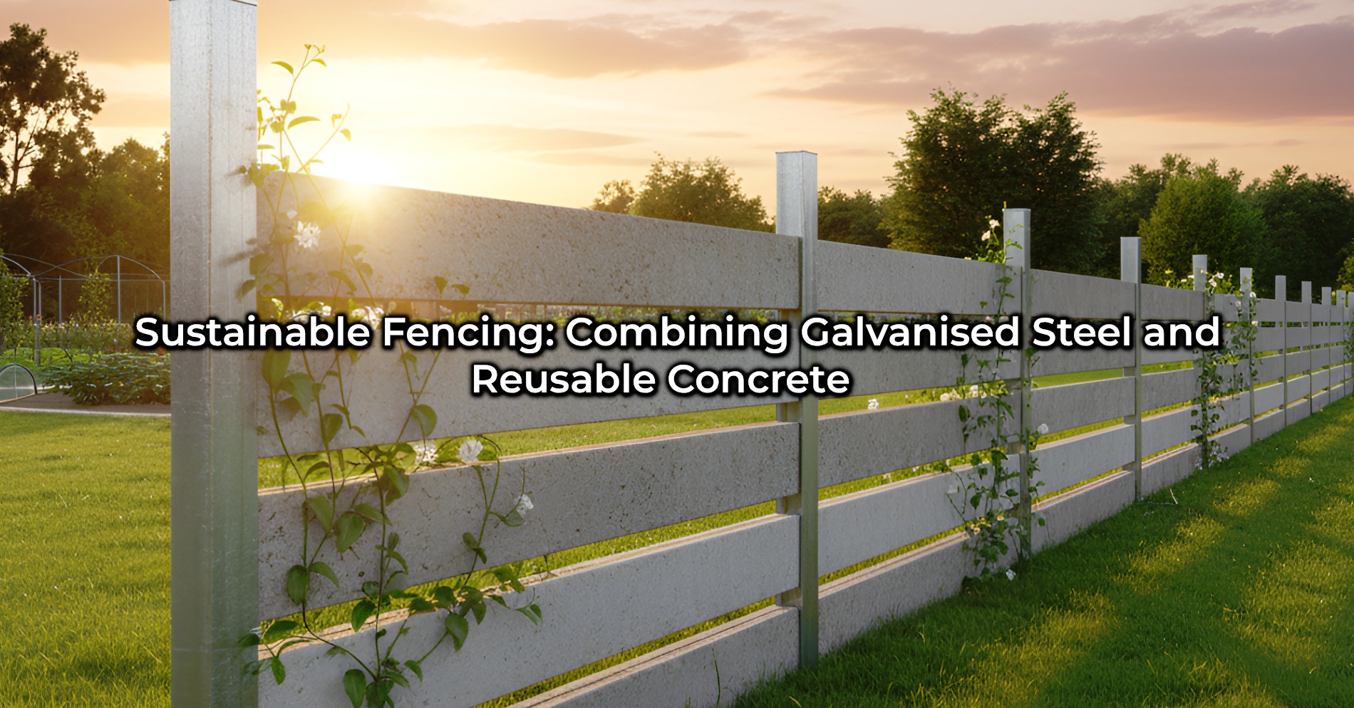 Sustainable Fencing: Combining Galvanised Steel and Reusable Concrete